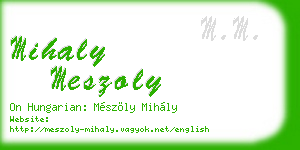 mihaly meszoly business card