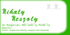 mihaly meszoly business card